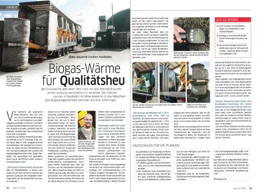 Biogas-Wärme für Qualitätsheu